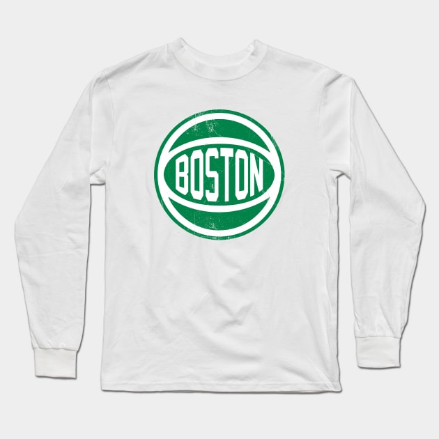 Boston Retro Ball - White Long Sleeve T-Shirt by KFig21